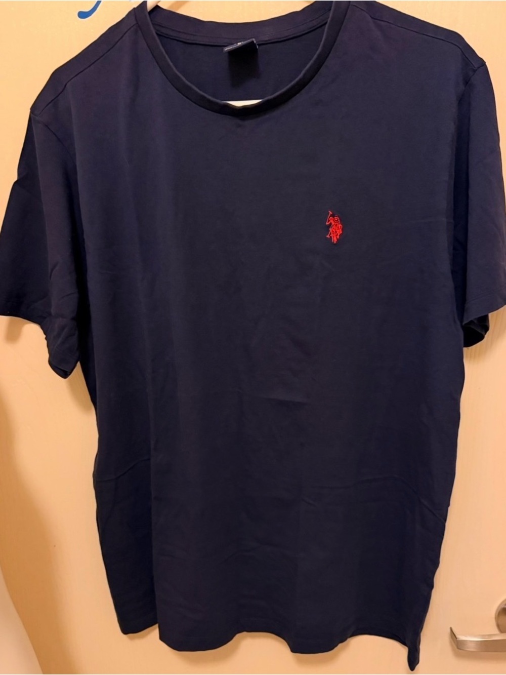 U.S. Polo Assn. Navy Short-Sleeve Tee with Red Pony Logo